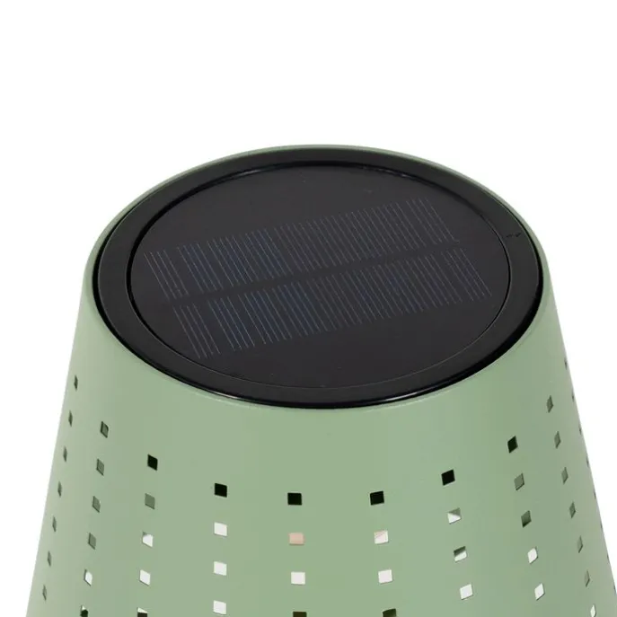 Outdoor-Tischleuchte grün inkl. LED 3-stufig dimmbar wiederaufladbar und Solar - Ferre