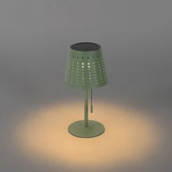 Outdoor-Tischleuchte grün inkl. LED 3-stufig dimmbar wiederaufladbar und Solar - Ferre