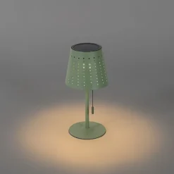 Outdoor-Tischleuchte grün inkl. LED 3-stufig dimmbar wiederaufladbar und Solar - Ferre