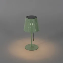 Outdoor-Tischleuchte grün inkl. LED 3-stufig dimmbar wiederaufladbar und Solar - Ferre