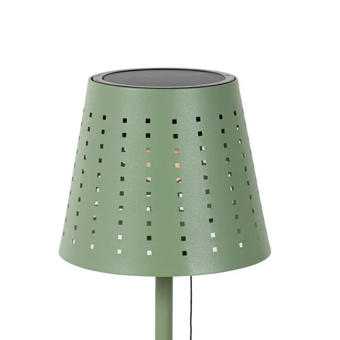 Outdoor-Tischleuchte grün inkl. LED 3-stufig dimmbar wiederaufladbar und Solar - Ferre