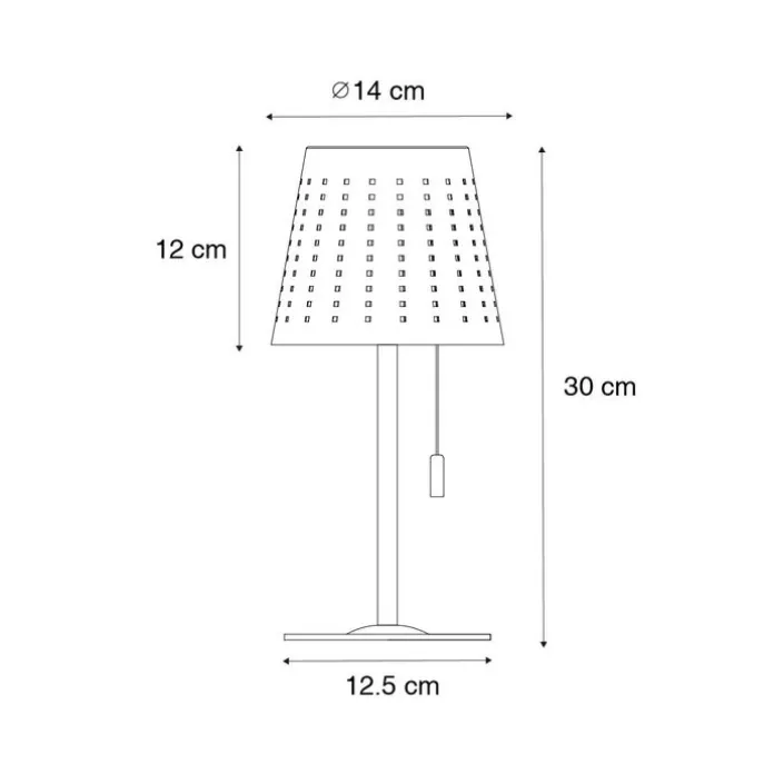 Outdoor-Tischleuchte grün inkl. LED 3-stufig dimmbar wiederaufladbar und Solar - Ferre