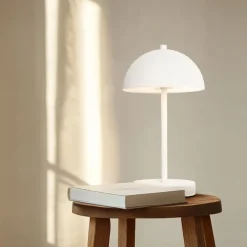 Outdoor-Tischleuchte Pilz Weiß Wiederaufladbar 3-stufig Dimmbar - Keira