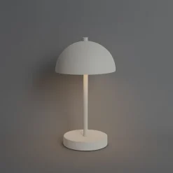 Outdoor-Tischleuchte Pilz Weiß Wiederaufladbar 3-stufig Dimmbar - Keira