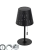 Outdoor-Tischleuchte schwarz inkl. LED 3-stufig dimmbar wiederaufladbar und Solar - Ferre