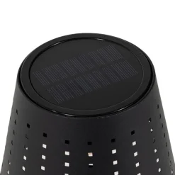 Outdoor-Tischleuchte schwarz inkl. LED 3-stufig dimmbar wiederaufladbar und Solar - Ferre