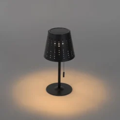 Outdoor-Tischleuchte schwarz inkl. LED 3-stufig dimmbar wiederaufladbar und Solar - Ferre