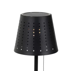 Outdoor-Tischleuchte schwarz inkl. LED 3-stufig dimmbar wiederaufladbar und Solar - Ferre