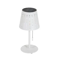 Outdoor-Tischleuchte weiß inkl. LED 3-stufig dimmbar wiederaufladbar und Solar - Ferre