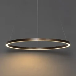 Pendelleuchte Bronze 80 cm inkl. LED 3-Stufen-Dimmbar - Girello