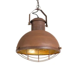Pendelleuchte rost mit goldener Innenseite - Engine