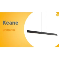 Pendelleuchte schwarz inkl. LED 3-Stufen-Dimmbar 2700-4000K mit Dip-Schalter - Keane