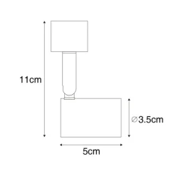1-Phasen-Schiene spot schwarz - Jeany