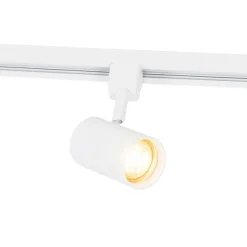 1-Phasen-Schienensystem mit 3 Strahlern und Hängelampen weiß - Cavalux Jeana