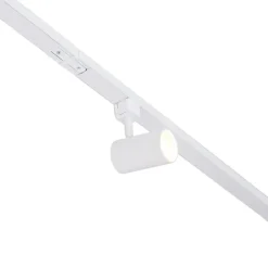 1-Phasen-Schienensystem mit 3 Strahlern und Hängelampen weiß - Cavalux Jeana