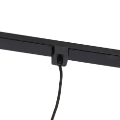 1-Phasen-Schienensystem mit 3 Strahlern und Hängelampen dunkelbronze - Cavalux Jeana