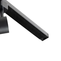 1-Phasen-Schienensystem schwarz mit 4 Strahlern und 1 Netzteil rund - Jeana