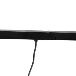 1-Phasen-Schienensystem schwarz mit 4 Strahlern und 1 Netzteil rund - Jeana