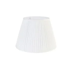 Plissee-Lampenschirm Weiß Rund Abgeschrägt 45/27/30