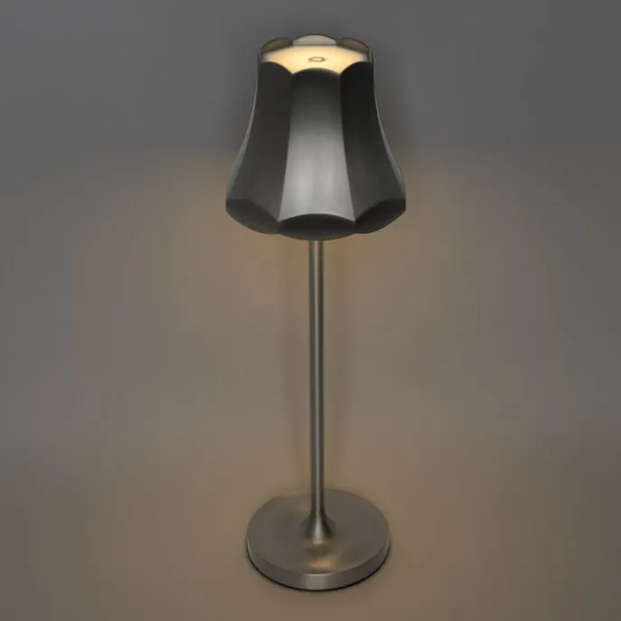 Retro Tischleuchte Gunmetal wiederaufladbar IP44 - Granny