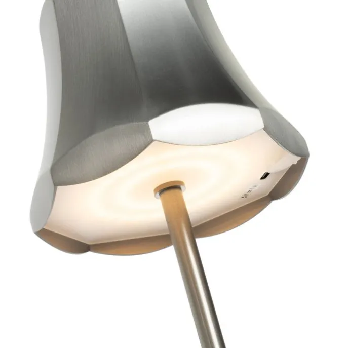 Retro Tischleuchte Gunmetal wiederaufladbar IP44 - Granny