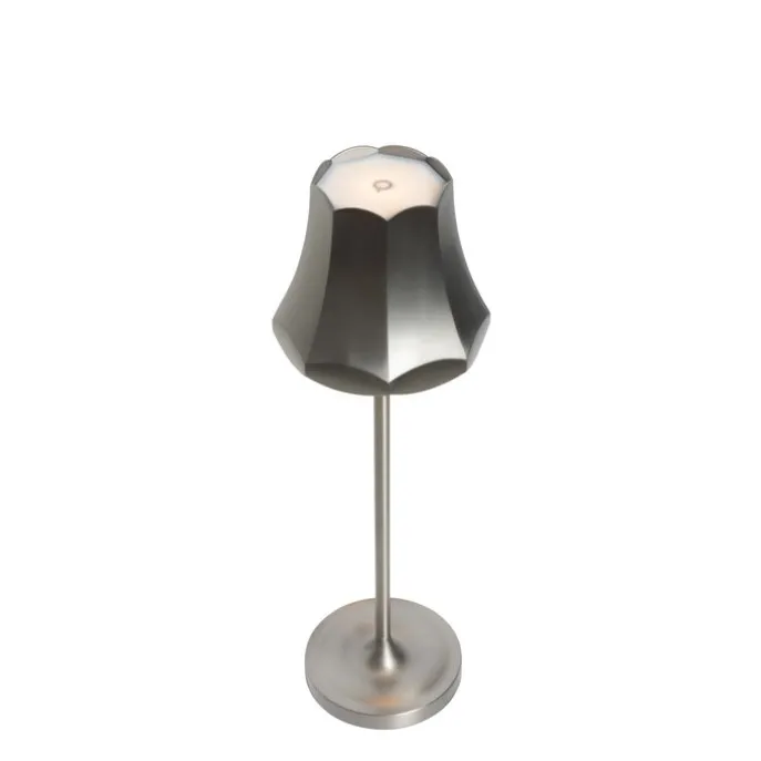 Retro Tischleuchte Gunmetal wiederaufladbar IP44 - Granny