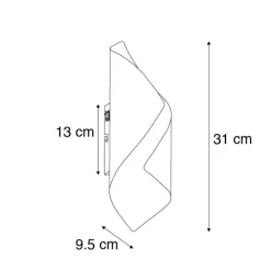 Retro Wandlampe Blattgold inkl. Schalter - Belle