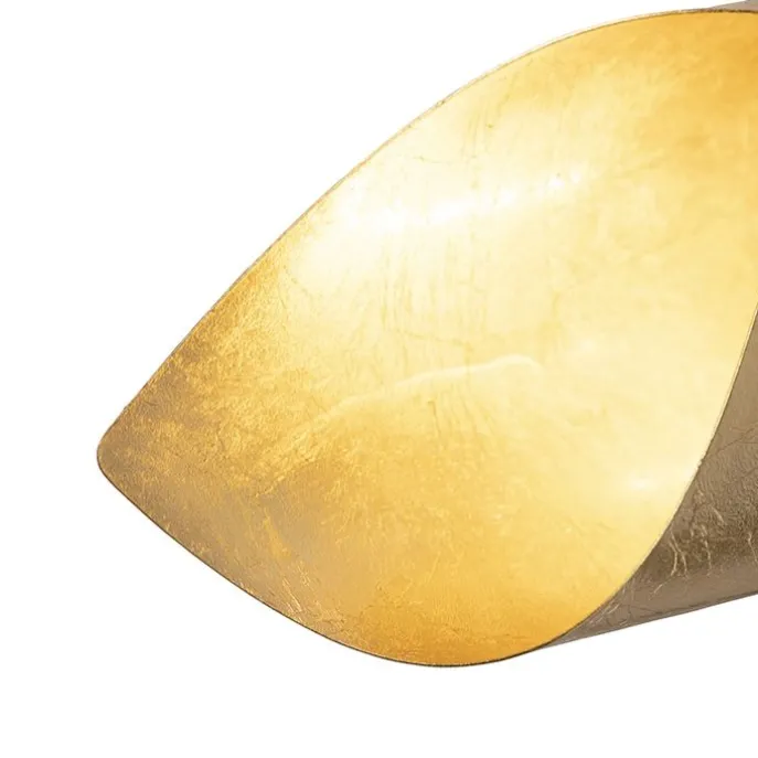 Retro Wandlampe Blattgold inkl. Schalter - Belle