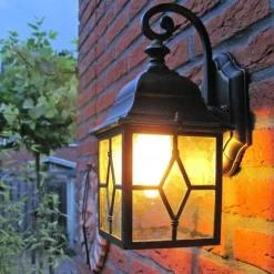 Romantische Außenwandleuchte Bronze - London