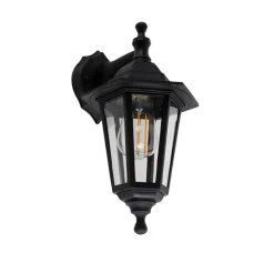 Romantische Außenwandleuchte schwarz IP44 - New Haven