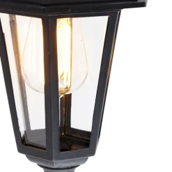 Romantische Außenwandleuchte schwarz IP44 - New Haven