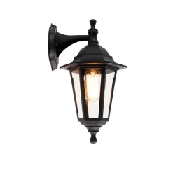 Romantische Außenwandleuchte schwarz IP44 - New Haven