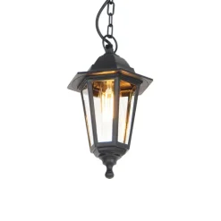 Romantische Hängeleuchte schwarz IP44 - New Haven