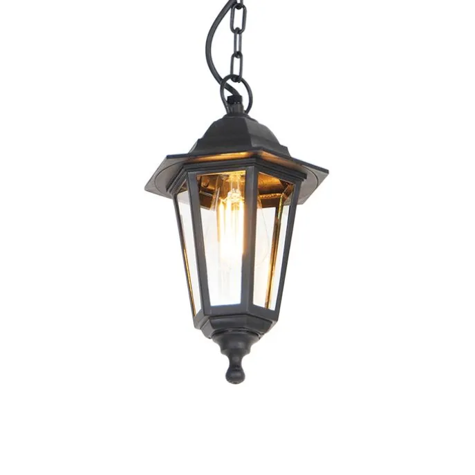 Romantische Hängeleuchte schwarz IP44 - New Haven