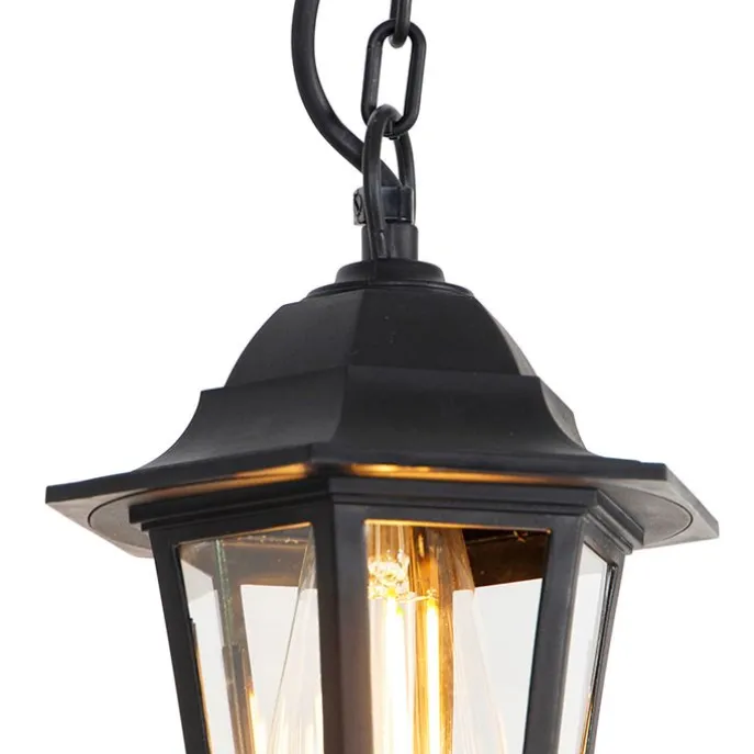 Romantische Hängeleuchte schwarz IP44 - New Haven