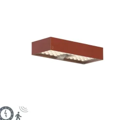 Rote Außenwandleuchte mit Abblendlicht und Sonnensensor - Kayo