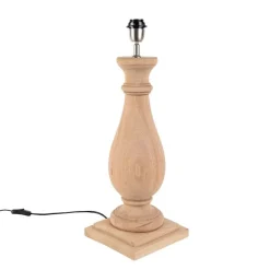Rural Tischlampe Holz ohne Schatten - Klette
