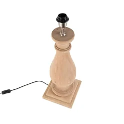 Rural Tischlampe Holz ohne Schatten - Klette