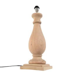 Rural Tischlampe Holz ohne Schatten - Klette