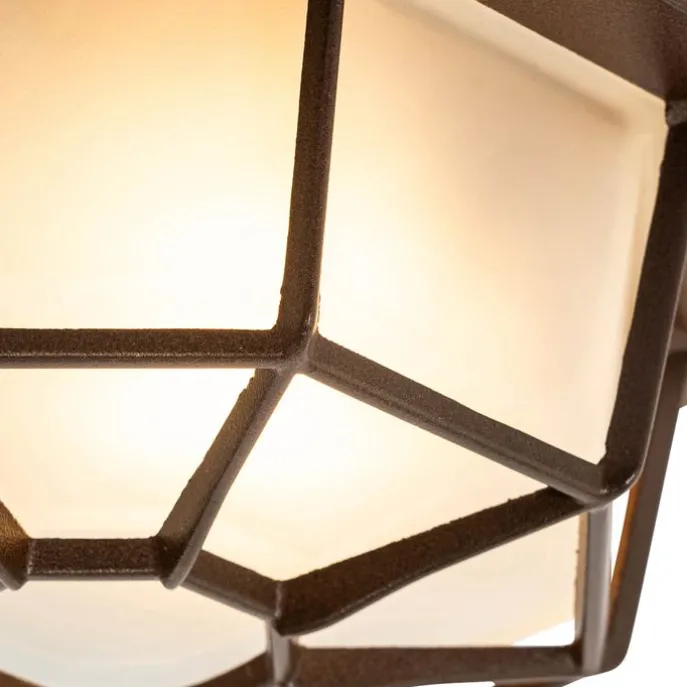 Rustikale Deckenleuchte Rostbraun 21,3 cm IP44 - Bri