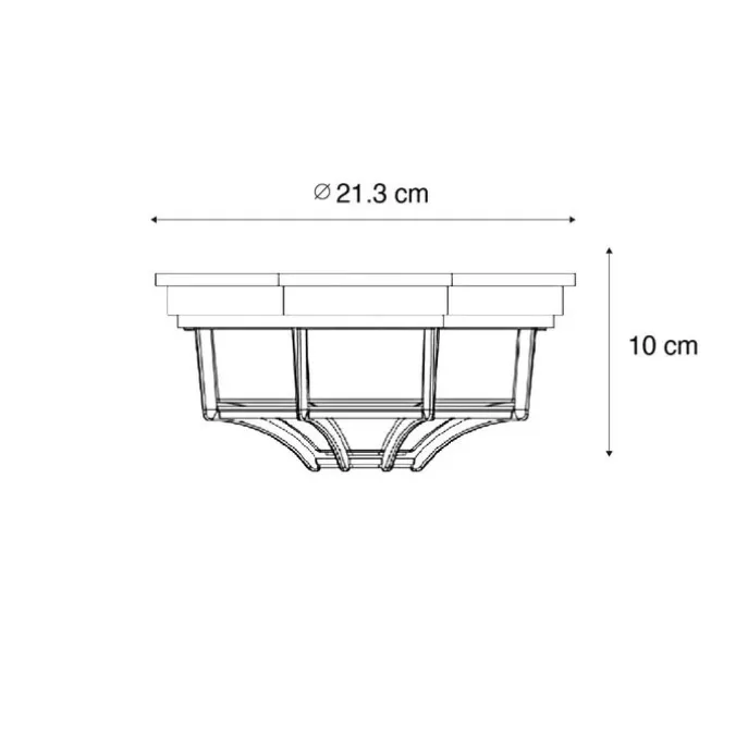 Rustikale Deckenleuchte Rostbraun 21,3 cm IP44 - Bri