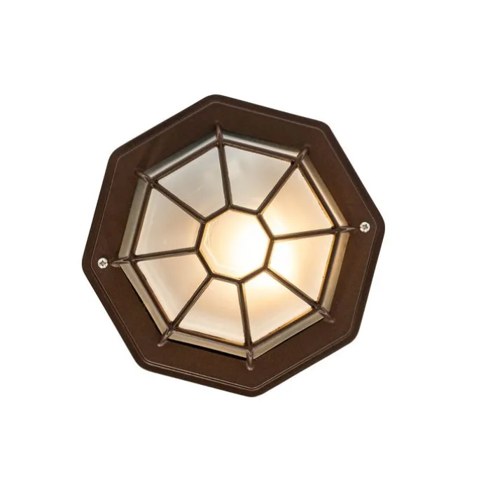 Rustikale Deckenleuchte Rostbraun 21,3 cm IP44 - Bri