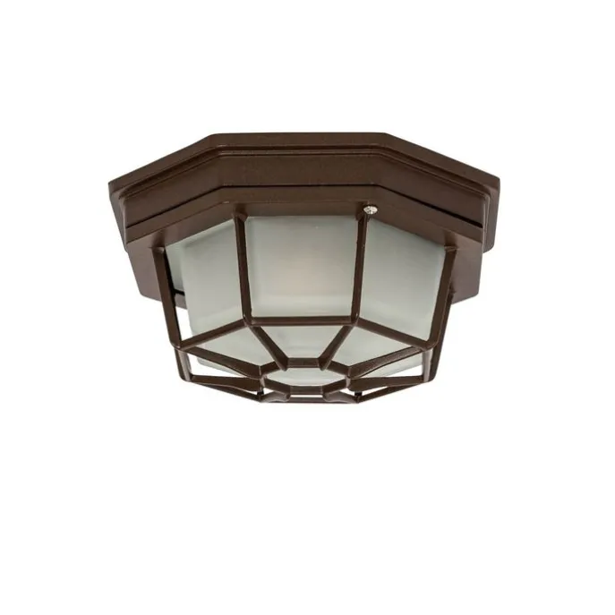 Rustikale Deckenleuchte Rostbraun 21,3 cm IP44 - Bri