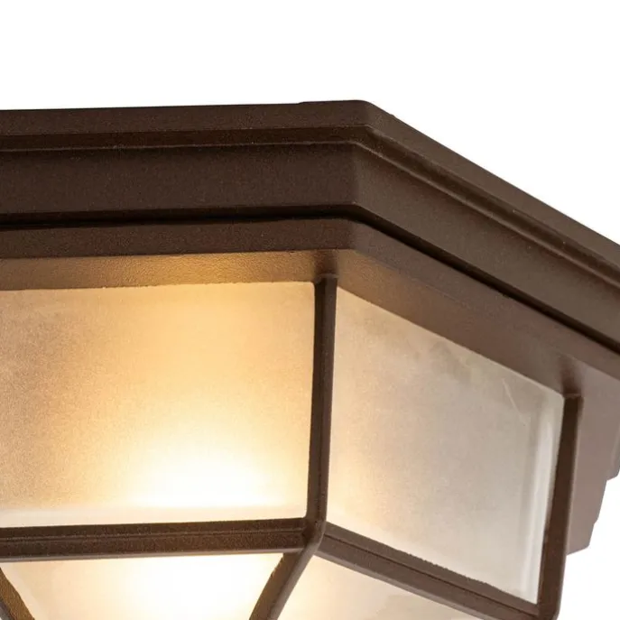 Rustikale Deckenleuchte Rostbraun 26,5 IP44 - Bri