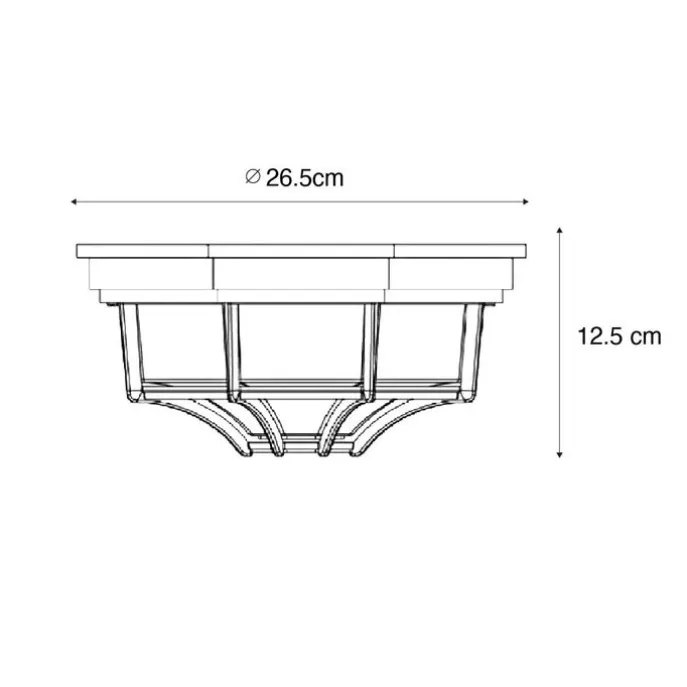 Rustikale Deckenleuchte Rostbraun 26,5 IP44 - Bri