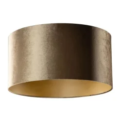 Samtlampenschirm Bronze mit goldener Innenseite 50/50/25