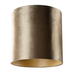 Samtlampenschirm Bronze mit goldener Innenseite 40/40/40