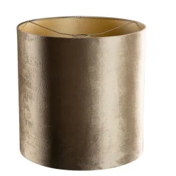 Samtlampenschirm Bronze mit goldener Innenseite 40/40/40