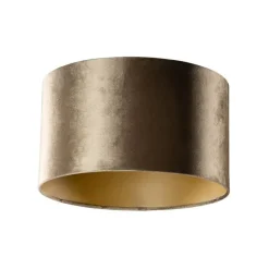 Samtlampenschirm Bronze mit goldener Innenseite 35/35/20