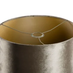 Samtlampenschirm Bronze mit goldener Innenseite 35/35/20